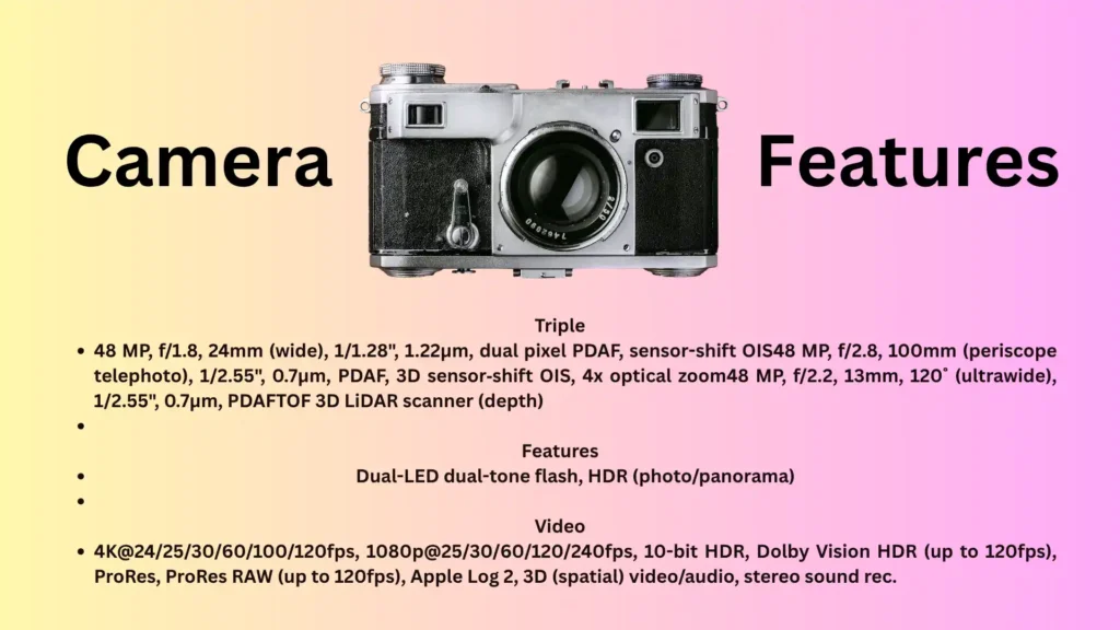 apple iphone 17 pro max camera features