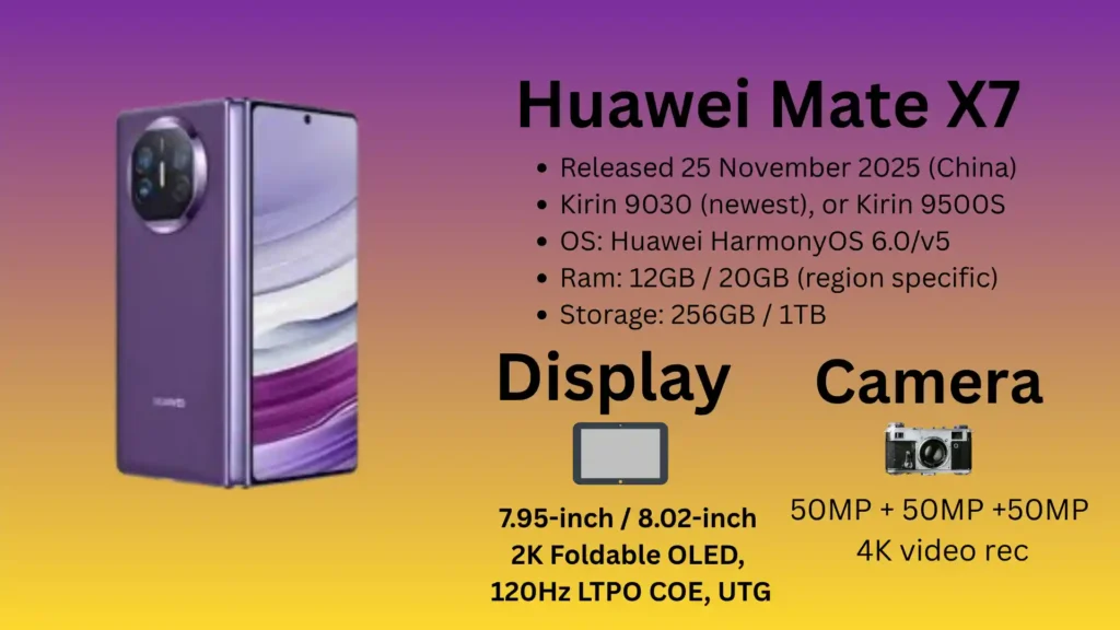 huawei mate x7 key specification