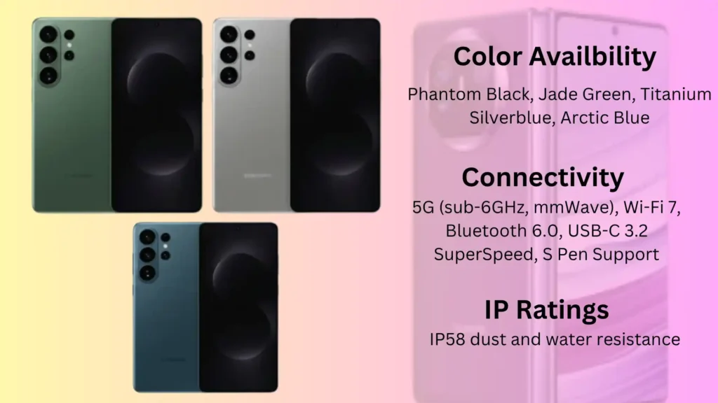 Samsung Galaxy S26 Ultra: Shocking Price & Features Camera Specs samsung galaxy s26 ultra color and connectivity